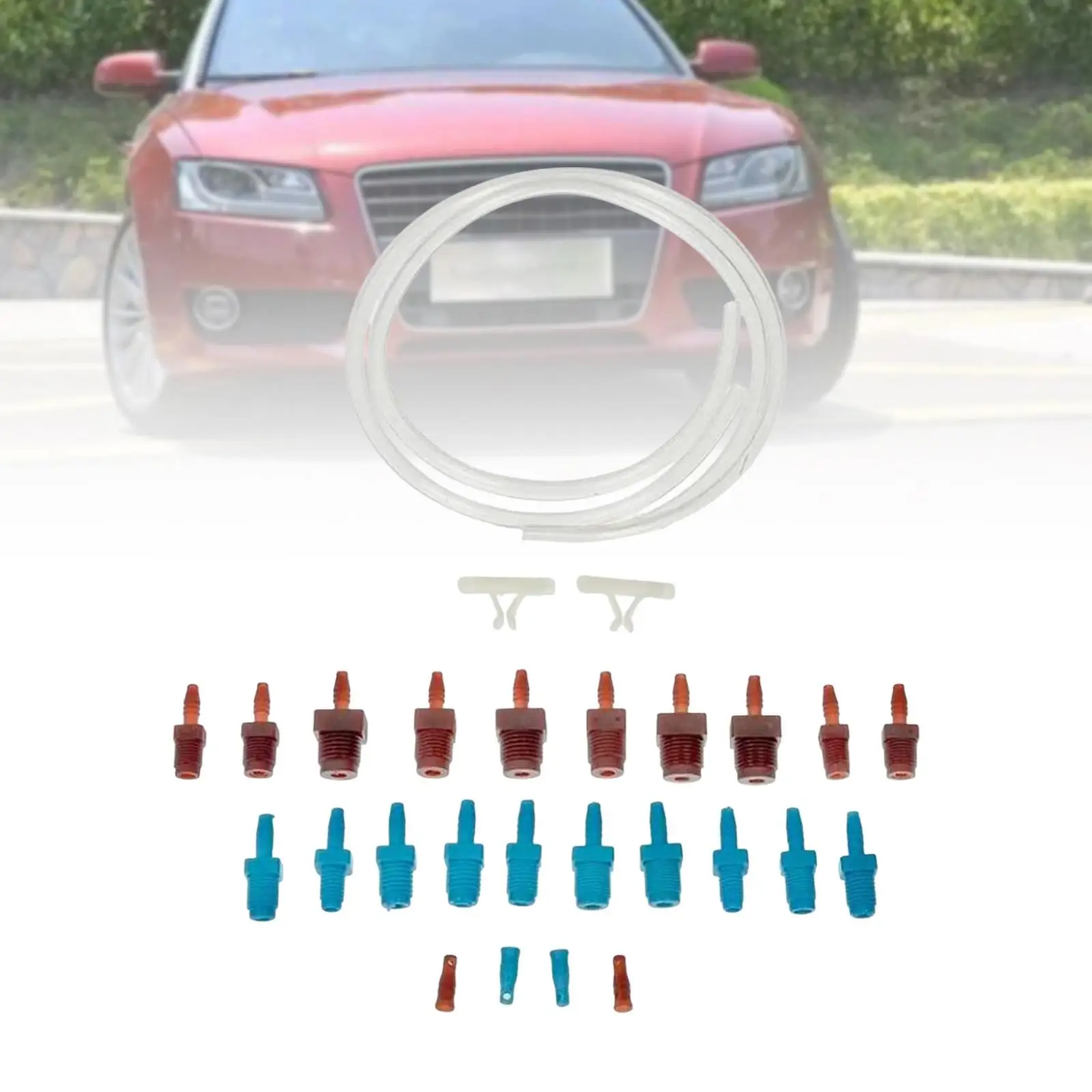 

Master Cylinder Bleeder Kit 14151 with Clips 22 in Clear Hoses Brake Bleeding Kit Replace Professional Auto Accessories