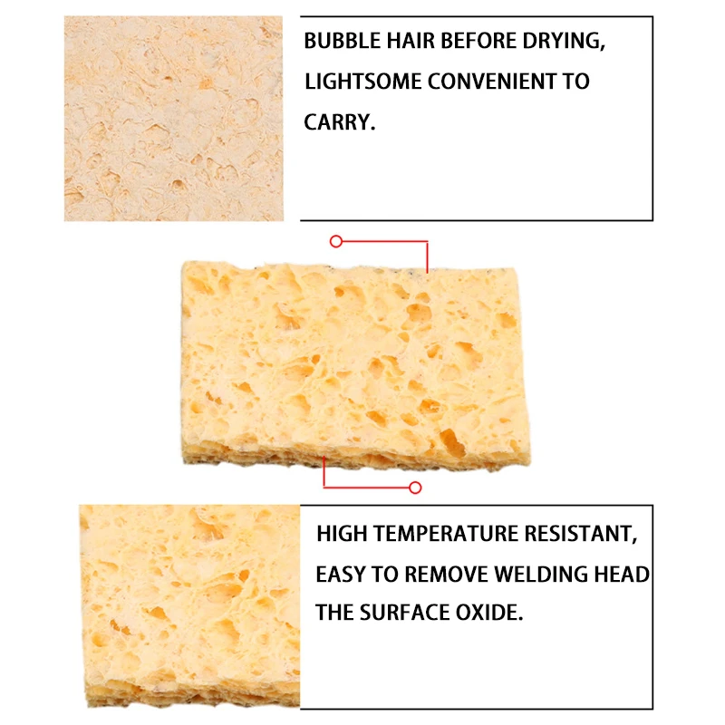 Spugna per la pulizia del saldatore 1/5/10pcs spugna resistente alle alte Temperature per punte di saldatura strumento per la pulizia 3.5CM * 5CM