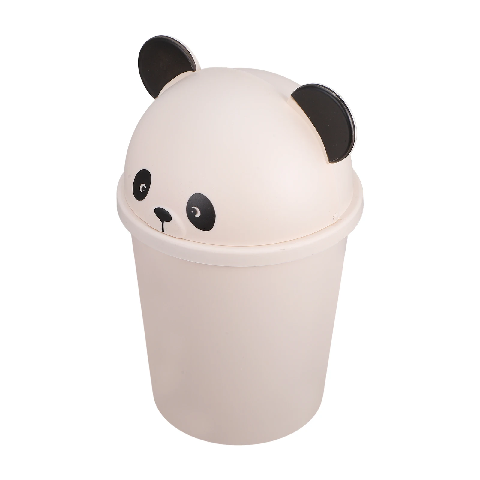 1pc Panda Trash Can Large Capacity With Lid Cartoon Garbage Bin For Home Kitchen Bathroom Outdoor Plastic Waste Basket Reusable