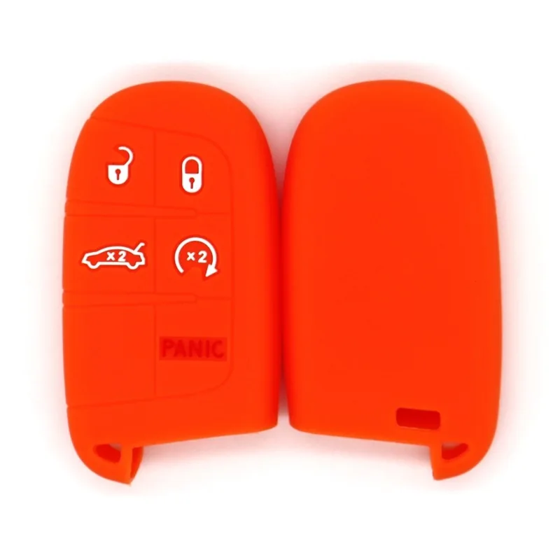

Silicone Car Key Case for Jeep Compass Cherokee Renegade Patriot Wrangler - 5-Button Smart Key Pouch Automotive Accessories