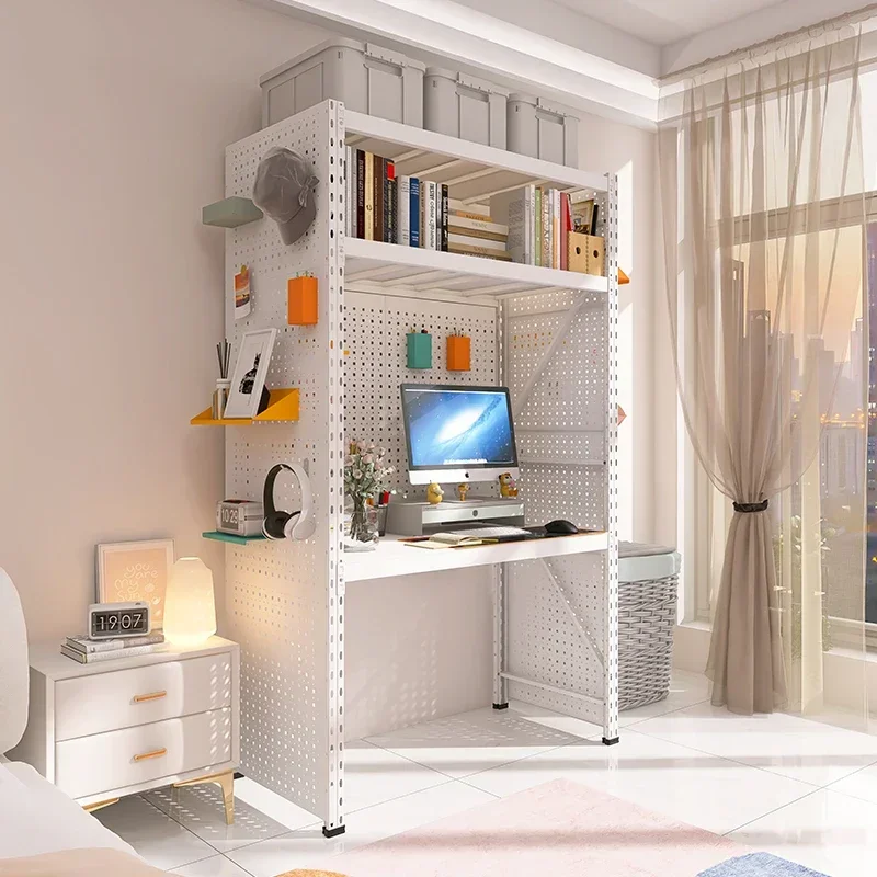 White hole board desk computer desk storage rack