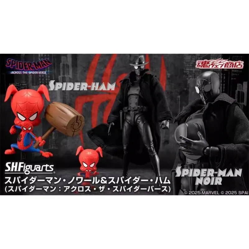 Bandai Original Anime Modell SHFiguarts SPIDER-MAN NOIR SPIDER-HAM Action Figur Spielzeug Sammeln Ornamente Geschenke für Kinder