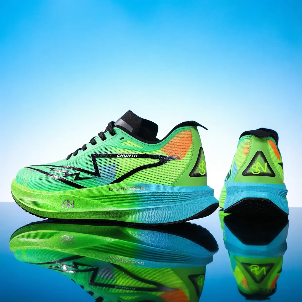 Racing shoes, mesh breathable couple shoes, ultra light rebound professional marathon running shoes, Chunta sports shoes