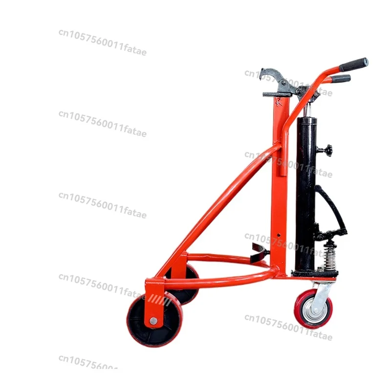 Manual Hydraulic Oil Drum Truck, Right Angle Round Drum, Iron Drum, Plastic Drum, Liquid Transfer, Loading and Unloading Truck