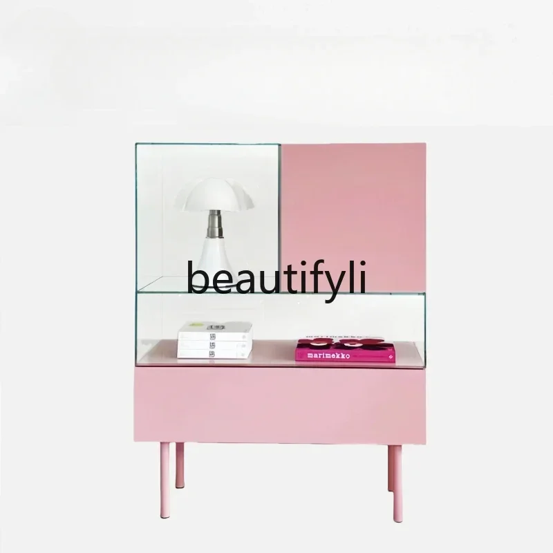 Home entrance cabinet Modern creative glass side cabinet Italian storage lockerK182