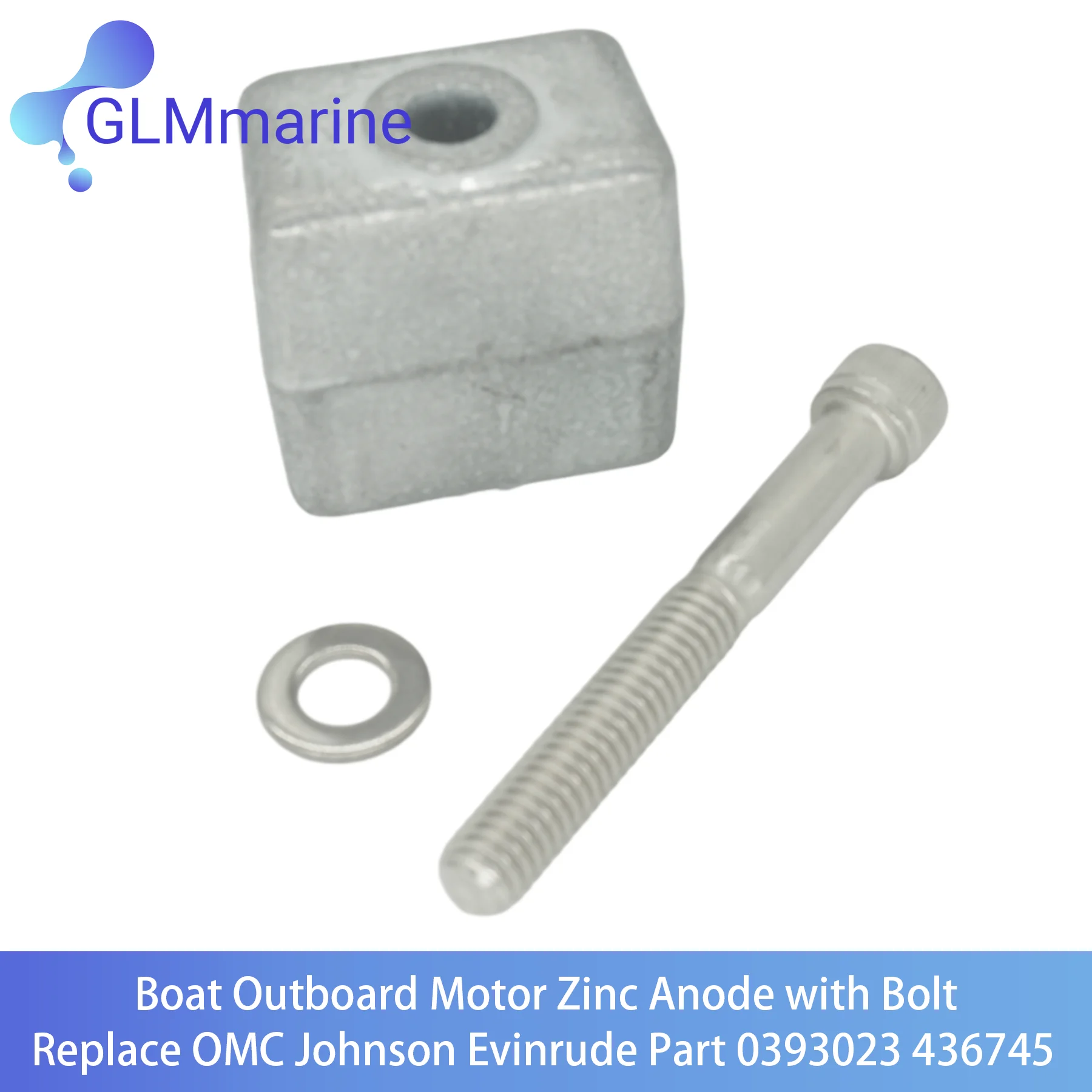 

0436745 New Zinc Anode Kit 393023 for OMC Cobra for Johnson Evinrude BRP 50 To 225 HP Outboard Motor Replaces 0393023 436745