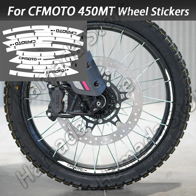 For CFMOTO 450MT 450 MT Wheel Rim Sticker Reflective Accessories Waterproof Decal