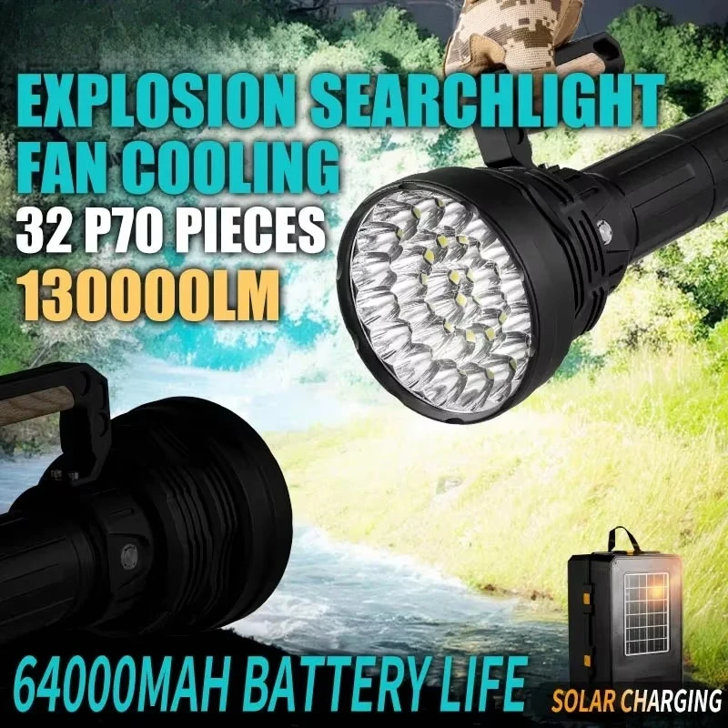 Super Strong Long-Range Outdoor Lighting High-Power Charging Aluminum Body Emergency Handheld Light  Waterproof Flashlight Torch
