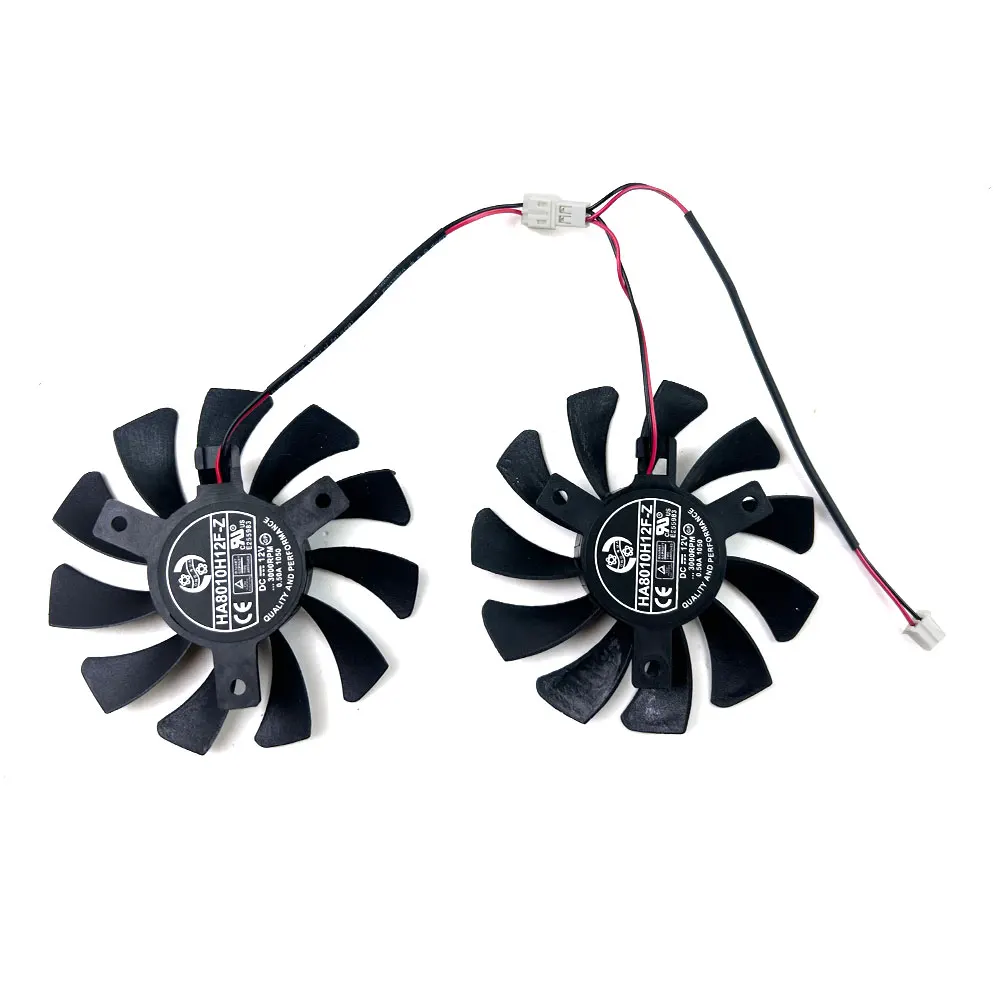 NEW Cooling Fan 75MM 2PIN HA8010H12F-Z RTX3050 GPU FAN For MSI GeForce RTX 3050 VENTUS 2X 6G OC video card fans
