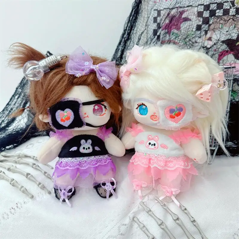 

20cm Kawaii Plush Cotton Naked Doll Personalized Midnight Assassin Cool Skirt Suit Can Be Changed DIY Doll Clothes Accessor Toys