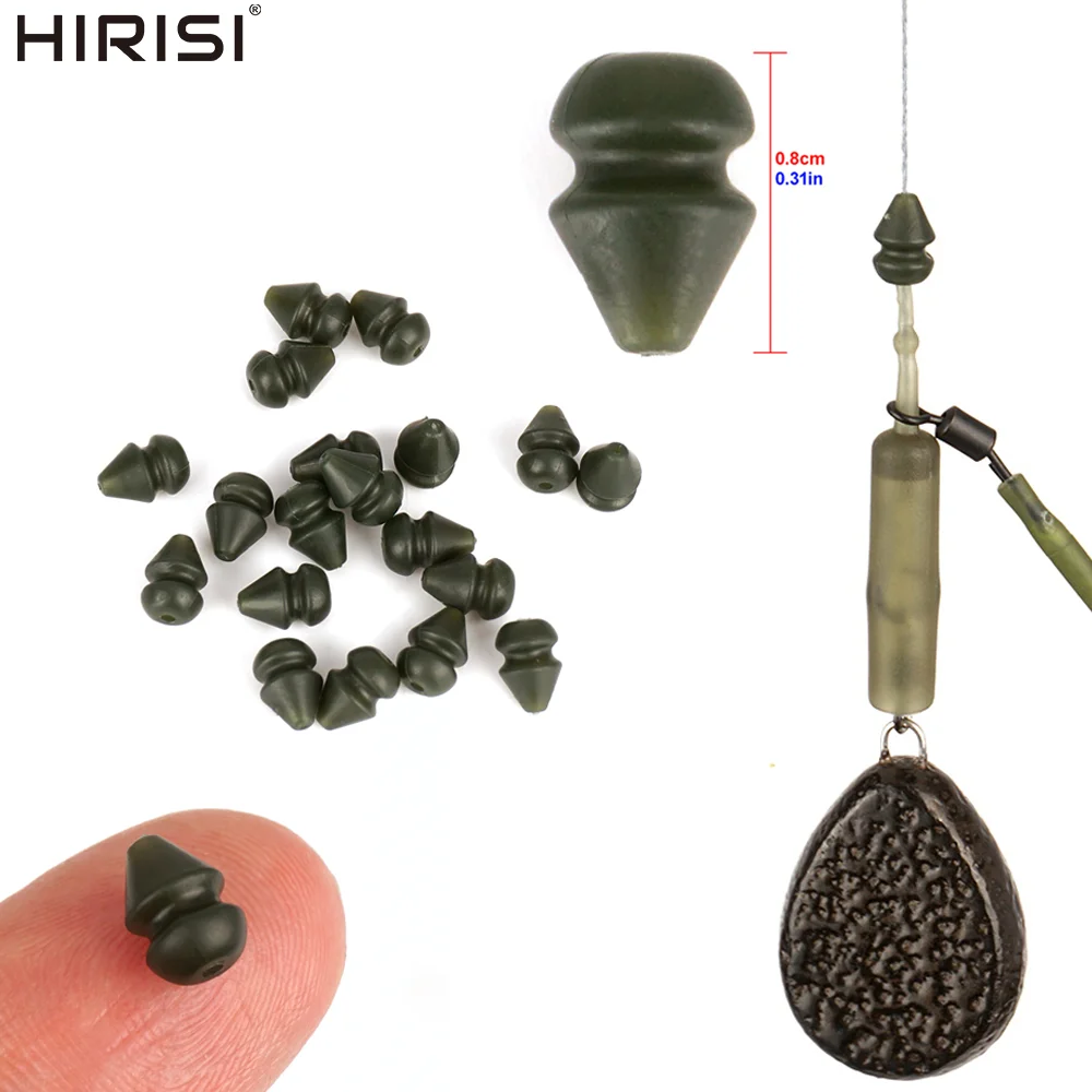 Hirisi AH060 20/40 Stück 8mm Heli Chod Perlen Schnellwechsel-Perlen für Karpfenangeln Helicopter & Chod Rigs Terminal Tackle Zubehör