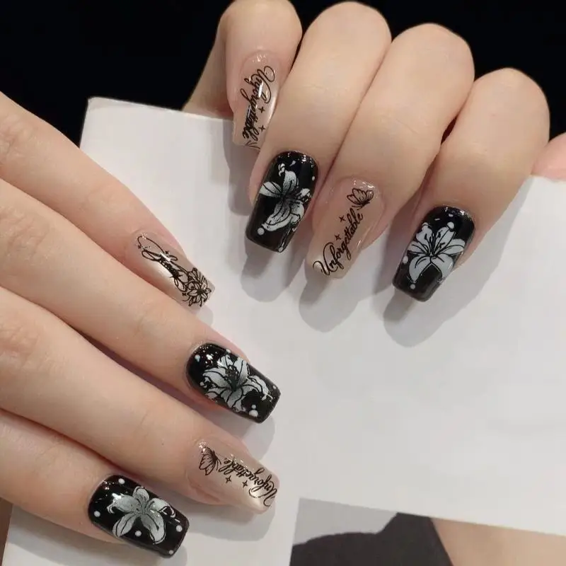 Nail Art Transferdruck Stahlplatte Blumen Schmetterling Schleife Nagelstempelplatte Nageldesign Schablonenwerkzeuge – Detail 6