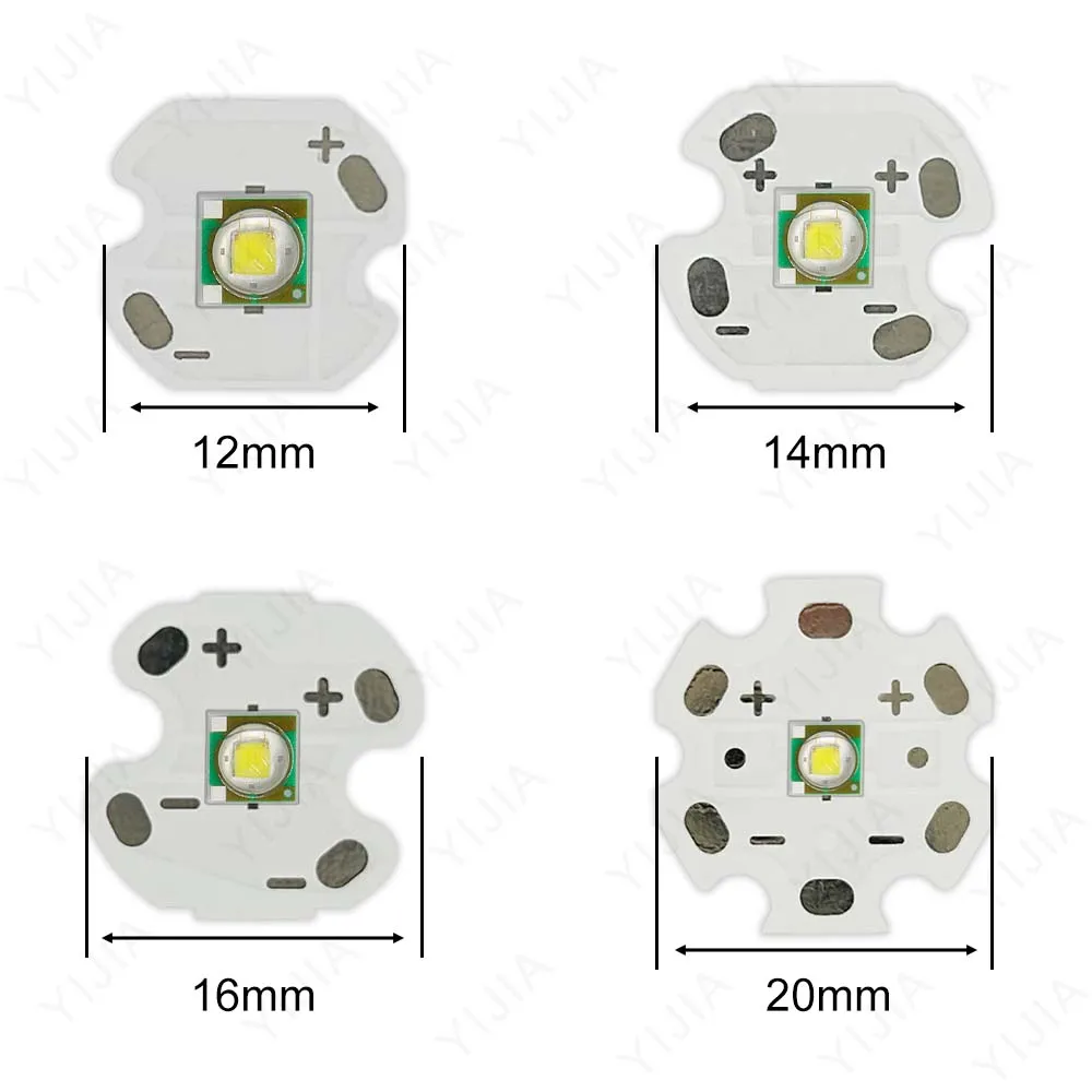 Imagem -04 - Contas de Lâmpada Xpe 3535 10 Peças 1w 3w Quente Branco Natural Vermelho Verde Azul Amarelo Smd 3535 Chip Led com 12 14 16 20 mm Diodo Pcb