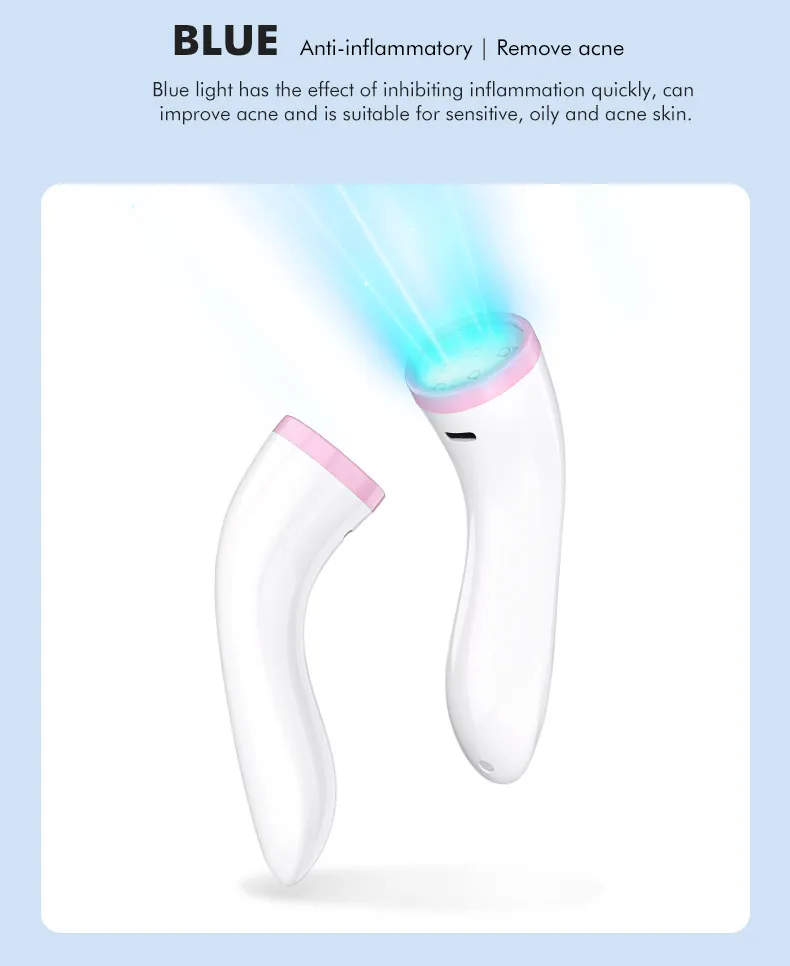 Ringiovanimento della pelle portatile a LED applicazione di luce giallo scuro lampada di bellezza dispositivo per la cura della luce rossa blu macchina per la terapia della luce del viso