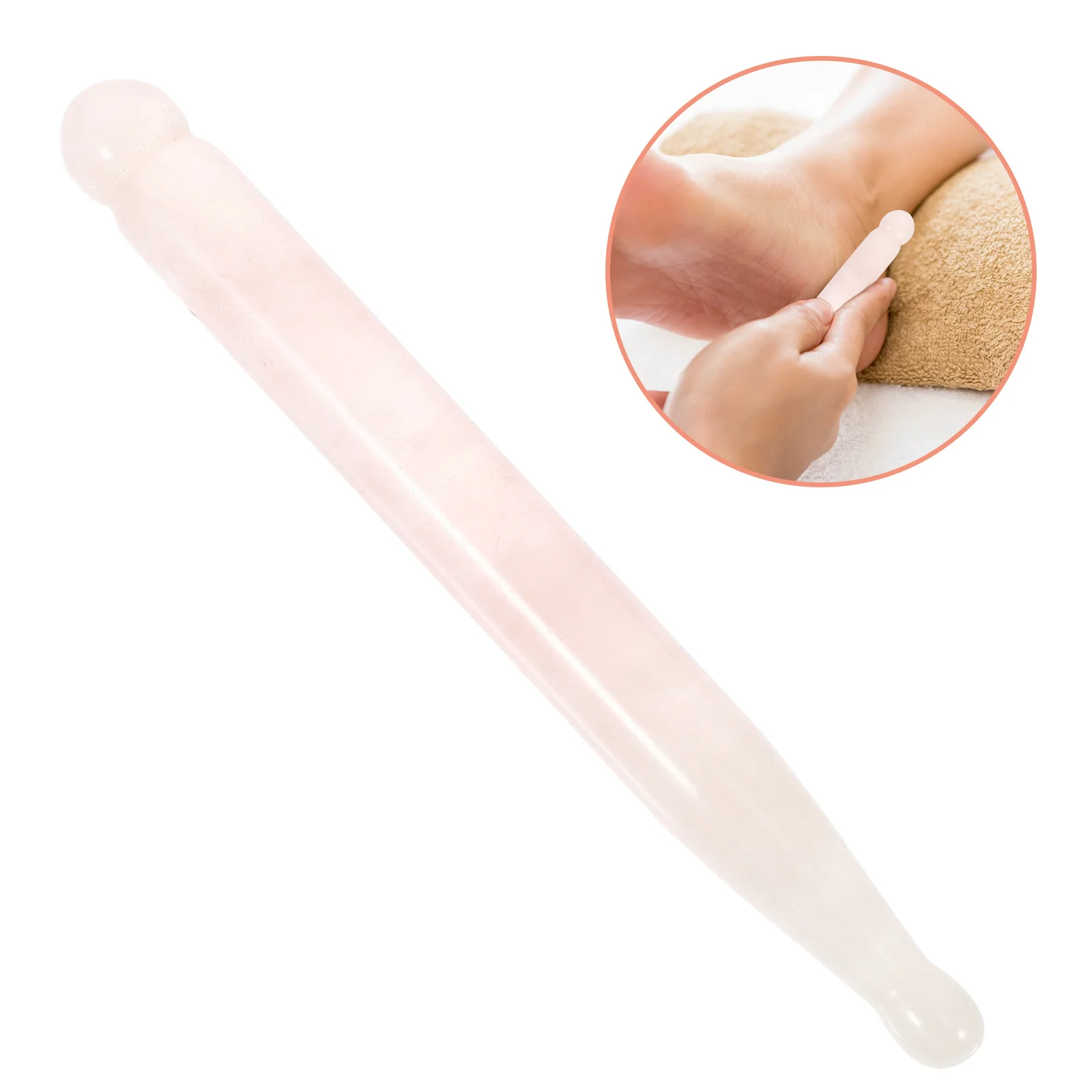 

Массажная палочка из натурального нефрита, традиционная форма, массажер для акупунктурных точек для ног, расслабление мышц, снятие стресса, музыкальное использование