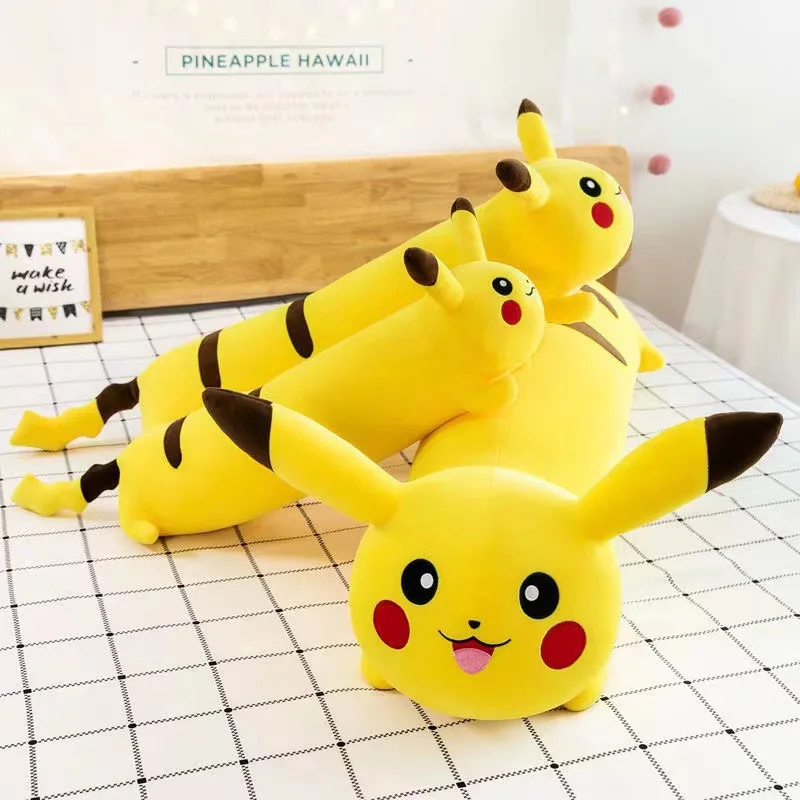 Almohada PokéMon Pikachu, juguete de peluche largo grande, caja ciega, almohada para dormir para cama, decoración del hogar, 60cm/80cm/110cm/170cm, regalo para niños