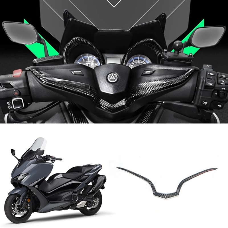 B-M Motorcycle Carbon Fiber Handlebar Cover Trim For Yamaha TMAX 530 2017 2018 2019 / TMAX 560 2020 2021