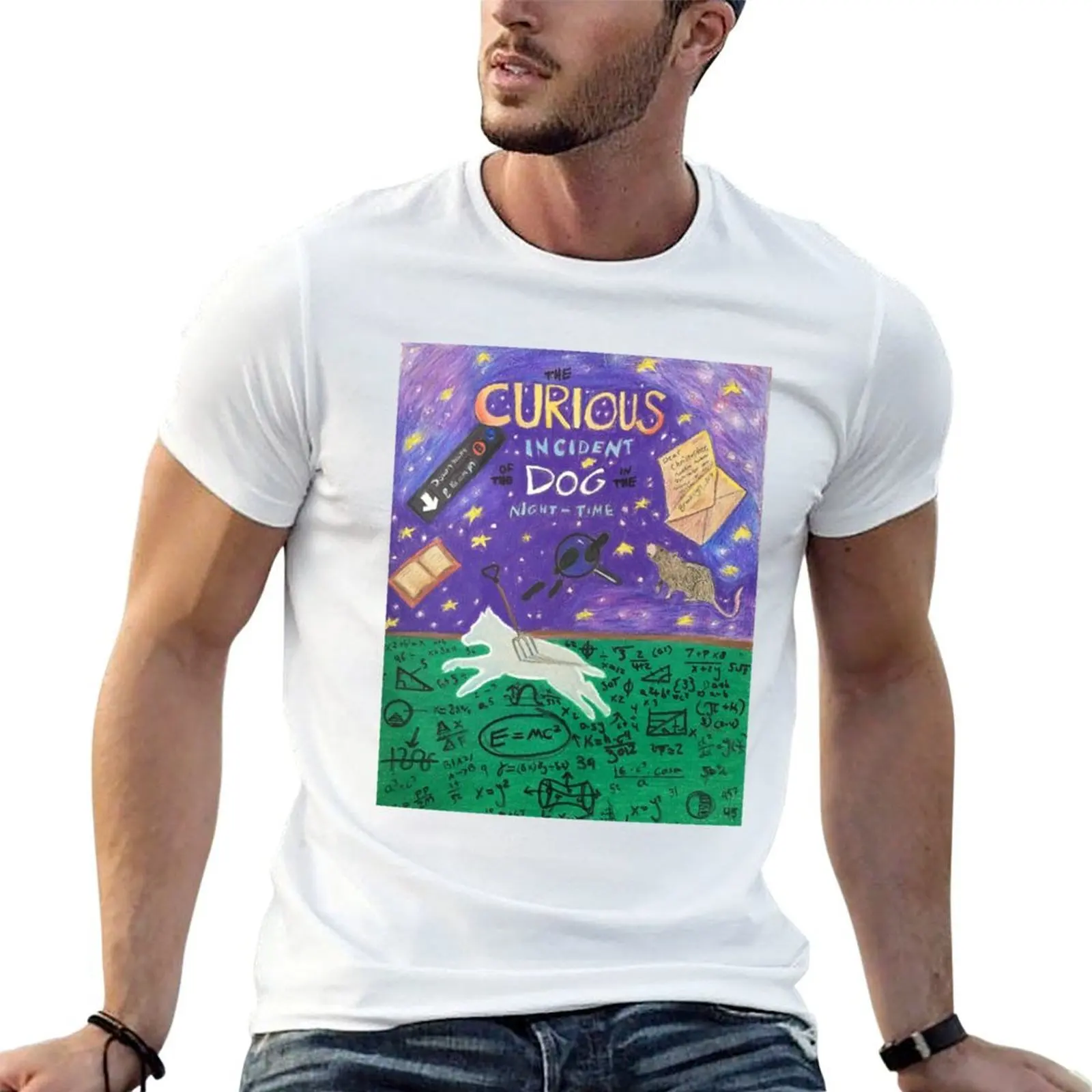 The Curious Incident Of the Dog In the Night-time T-Shirt korean fashion graphic t shirts black t-shirts for men