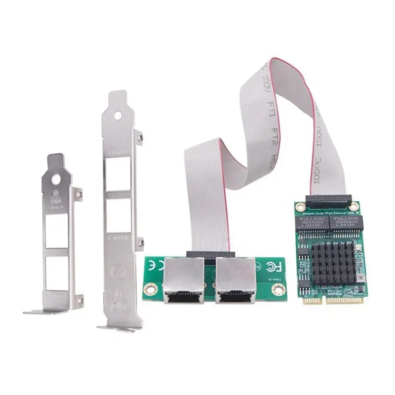 M51K-I350-AM2 2 Port Wired Gigabit Ethernet Network Adapter Mini PCIE To Dual RJ45 Interface Network Card For Servers