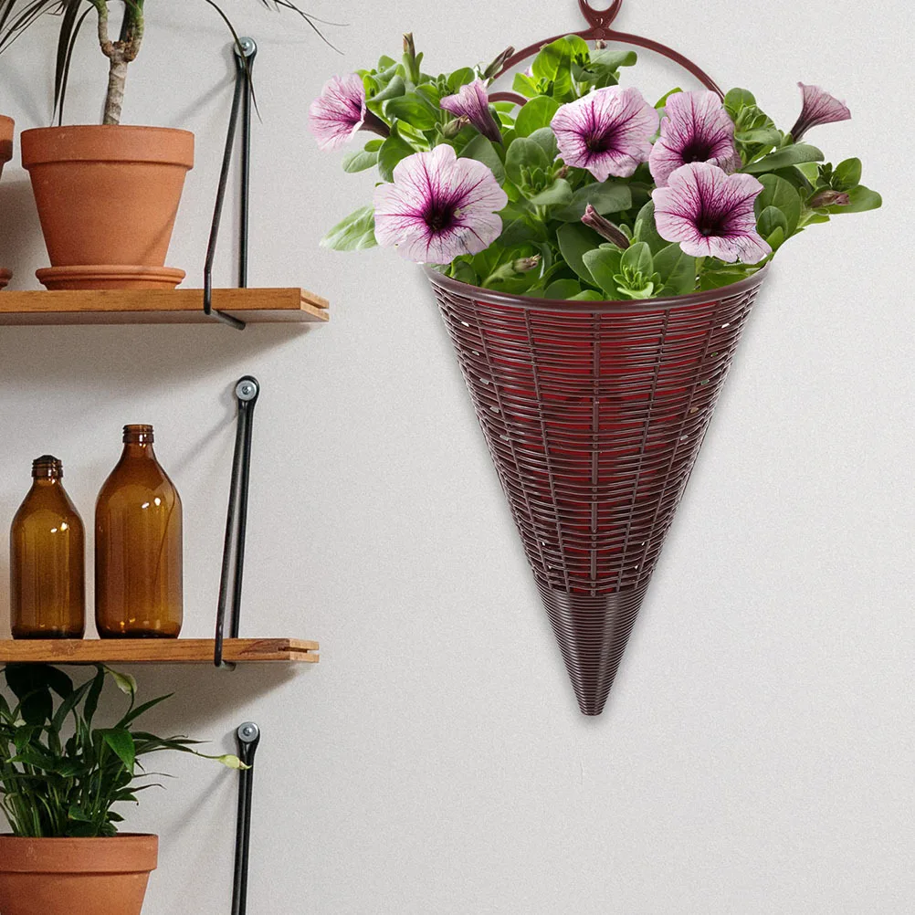 

4pcs Plastic Hanging Planter For Indoor Plants Wall Basket Decorative Hanging Organizer Home Office Hotel Wall Decor