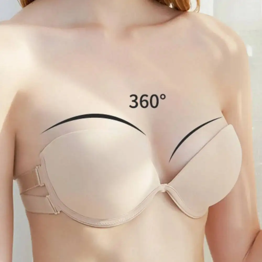 

Бюстгальтер без бретелек, универсальное невидимое нижнее белье, свадебное платье с эффектом пуш-ап, бюстгальтер для латинских танцев, прозрачная спина, большая открытая спина