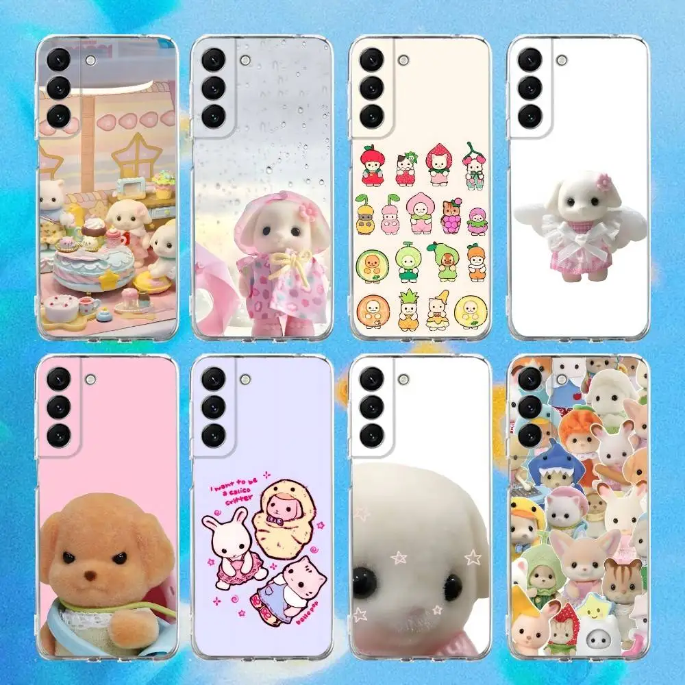 

Cute Families Phone Case Silicone For Samsung S25,S23,21,22,20 Ultra,S20 FE lite,S10,9,PIus Note20ultra S-SylvanianS Cover Clear