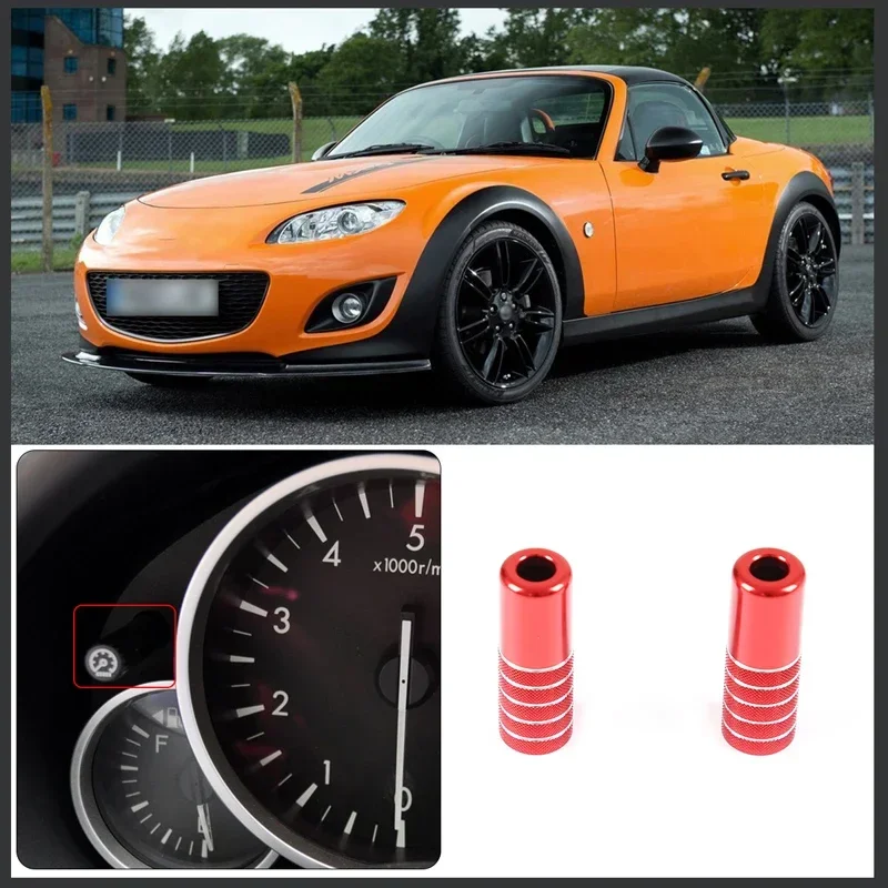 

For 2009-2015 Mazda MX-5 NC Aluminum Alloy Red Car Modeling Car Dashboard Adjustment Rod Cover Sticker Car Interior Accessories