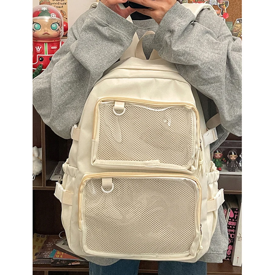 Japanese Kawaii Itabag Women New 2026 Transparent Backpack Women Large Capacity Ita Backpack School Bags For College Student JK