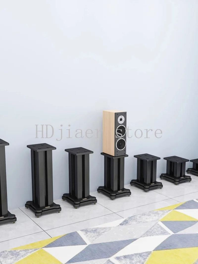 2PCS Professional Speaker Tripod Audio Stand Bookshelf Desktop Tray Satellite Box Metal Wooden Surrounding Floor Stand