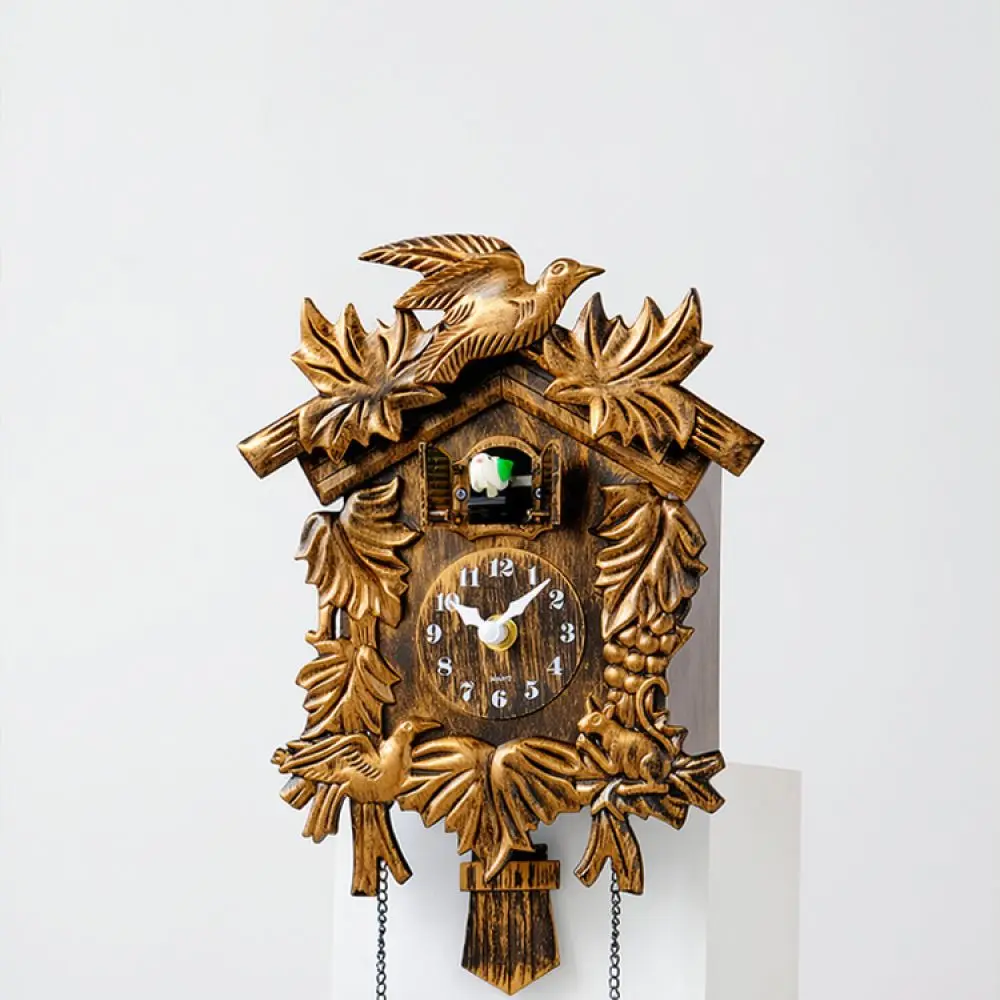 Modern Cuckoo Wall Clock Decorative Plastic House Style Accurate Silent Timepiece For Kids Room Office Home Decoration