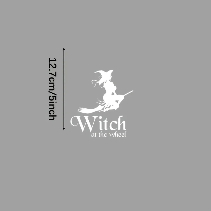 Witch Driving Fun Car Sticker,Self-Adhesive Durable Vinyl Decal for Car,Laptop,Water Bottle,Notebook Multi-Purpose Decor