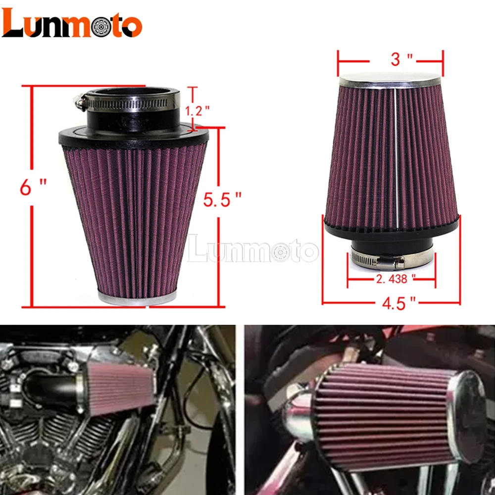 For Harley Air Filter Oval Tapered Touring Air Cleaner FLHX STREET GLIDE 2008-2015 FLHXS STREET GLIDE SPECIAL 103 CI 2014-2016