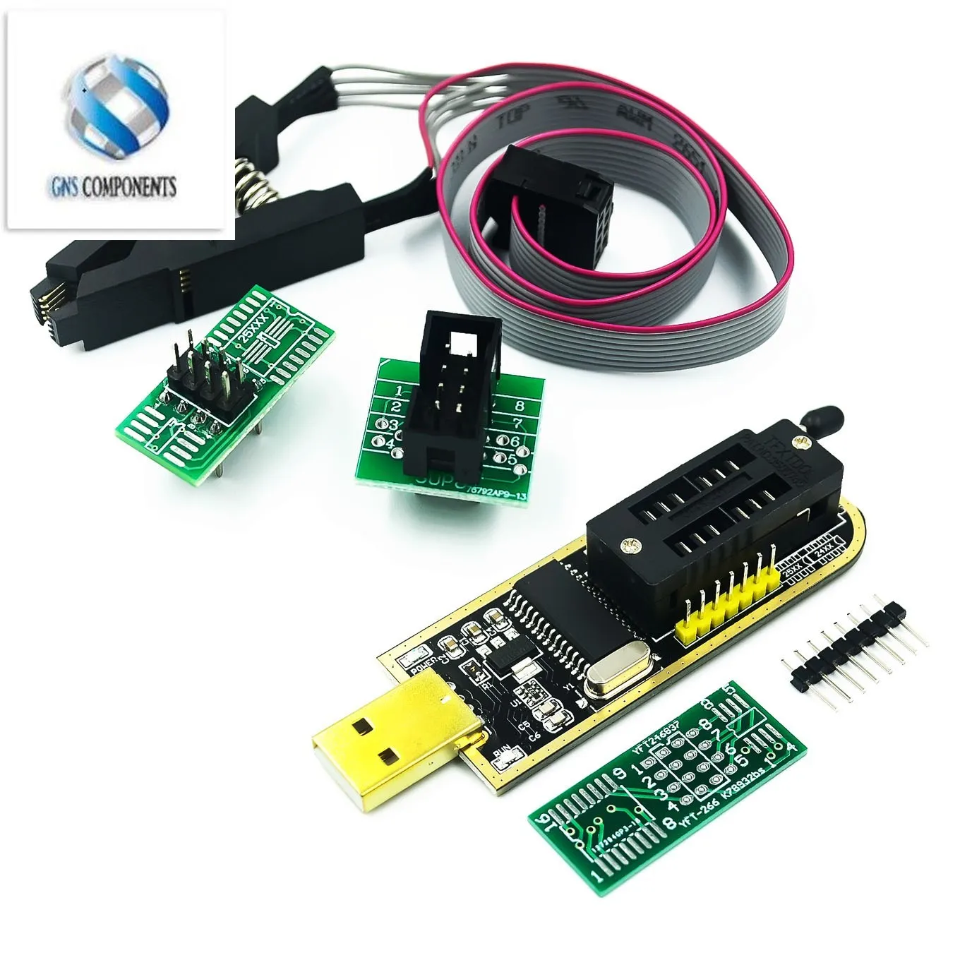 Original CH341A 24 25 Series EEPROM Flash BIOS USB Programmer Module + SOIC8 SOP8 Test Clip For EEPROM 93CXX / 25CXX / 24CXX