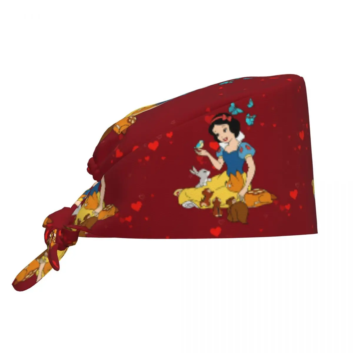 

Nurse Hats Snow White And The Seven Dwarfs Working Caps Unisex Women Fashion Bandage Tie Back Scrub Caps Adjustable Medical Cap