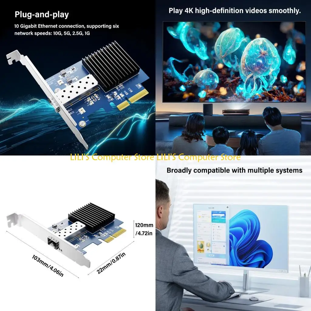 

A52B 10G волоконно-оптическая сетевая карта PCIe3.0 Слот Высокоскоростной порт SFP+ для сети серверов