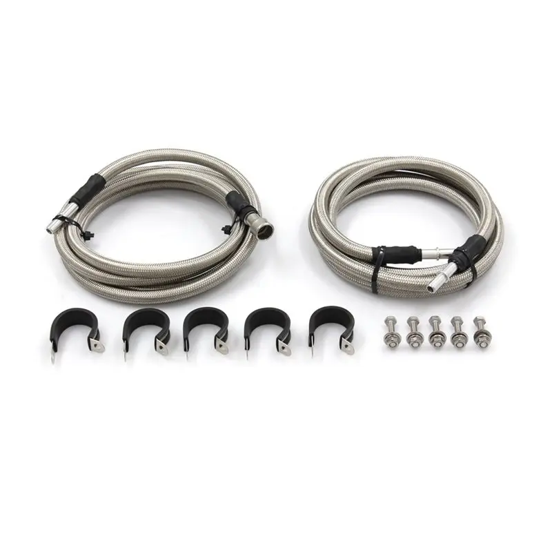 Braided Fuel Line Kit For Chevy Silverado GMC Sierra 1500HD 2004-2008 2500HD 3500HD 2004-2010 Replaces 819-816 15946178 15946184