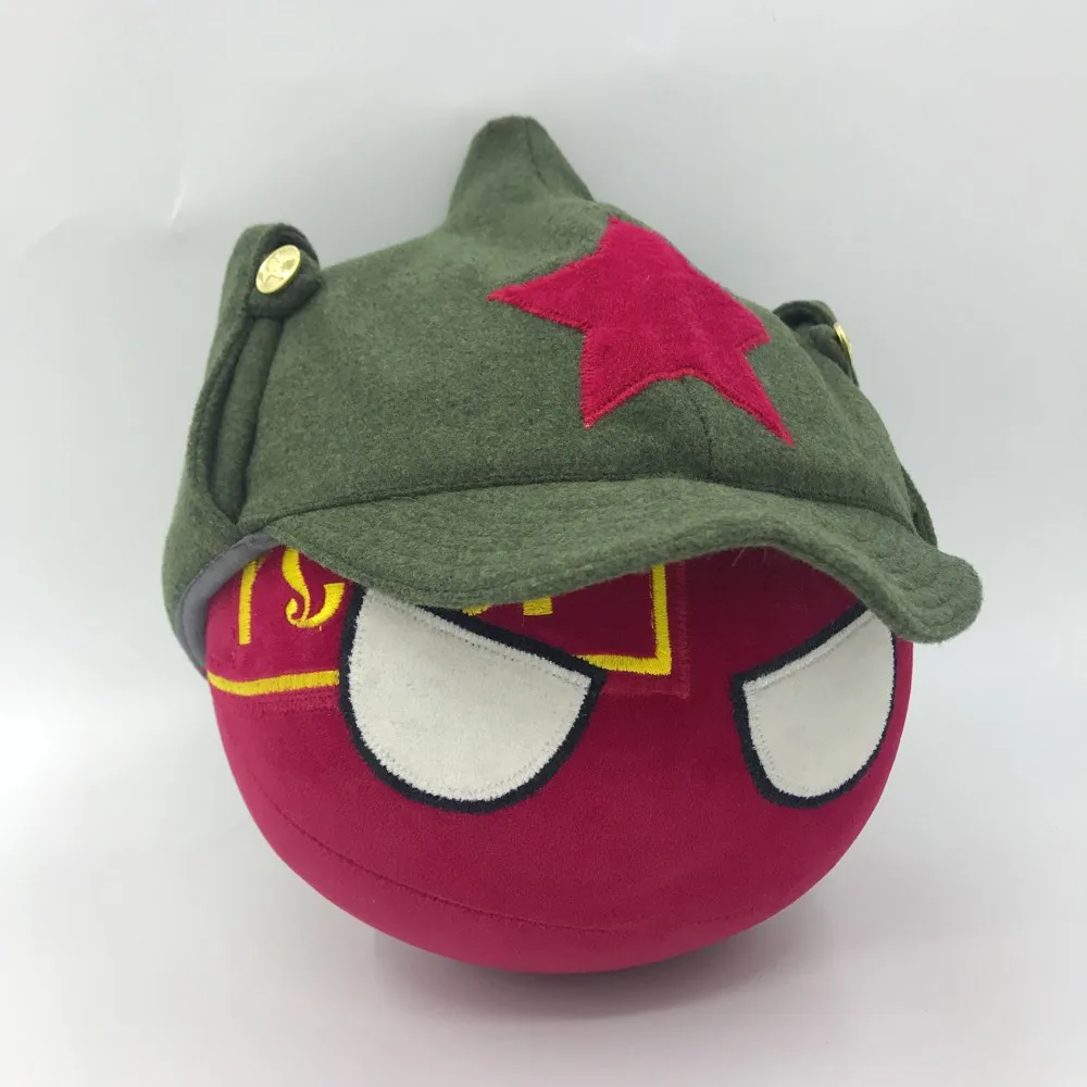 

Soviet Russia Ball and Budyonny Cap Plush Doll RSFSR countryballs Polandball Cosplay plushies Hand embroidery Toy Cute Gift 20CM