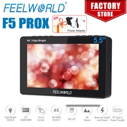 FEELWORLD F5 PROX 1600nit High Bright 5.5 Inch 4K HDMI Touch Screen DSLR Camera Field Monitor F970 External Kit Type-c