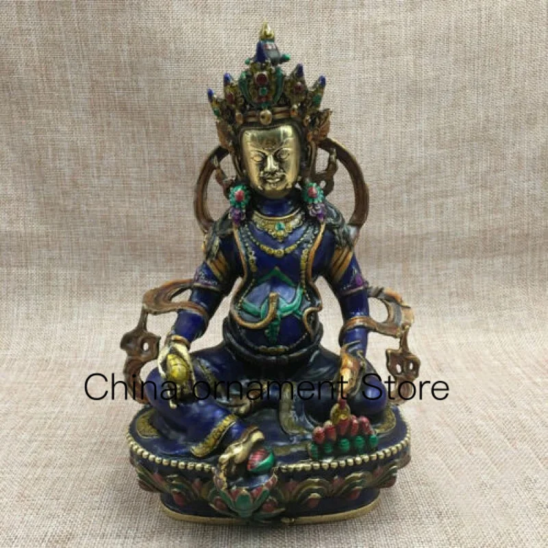 Antique Cloisonne Bronze God Kwan-yin Buddha God of wealth Buddha statue