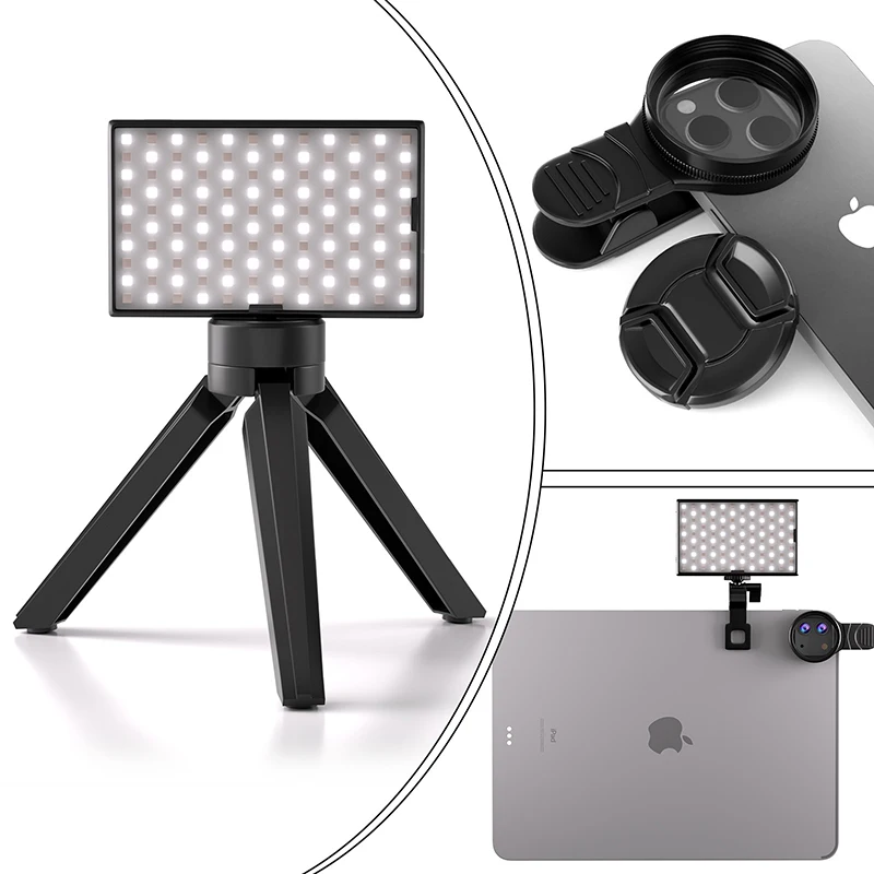 TAIDU Photo Remove Reflective Camera Lights with Front Back Clip Tattoo Camera Reduce Light Reflection Tattoo Light Equipment