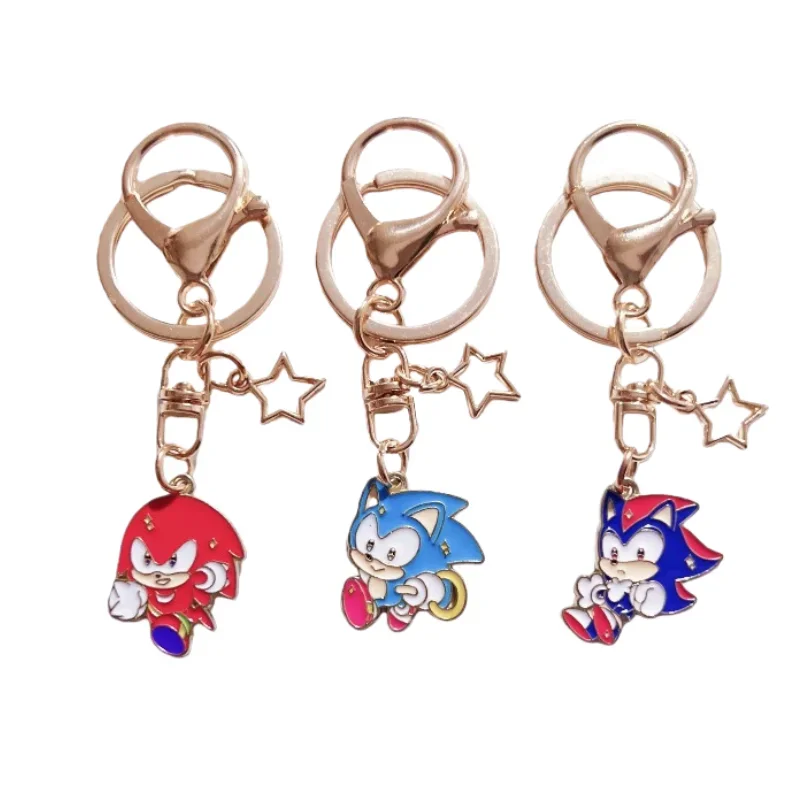 Sonic le hérisson Sonic Rouge le chauve-souris ombre le hérisson haute couleur mignon créatif Couple porte-clés étudiant cartable décoration