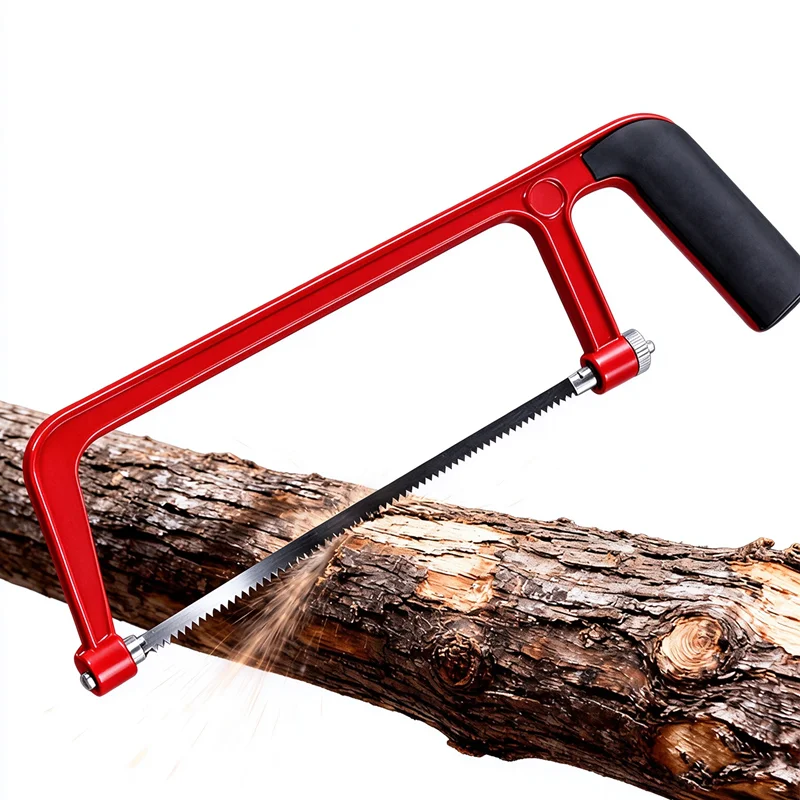 6 Inch Mini Hacksaw with 5 Saw Blades - Adjustable Hand Saw for Wood & Metal Cutting, DIY Woodworking Tool, Household Use