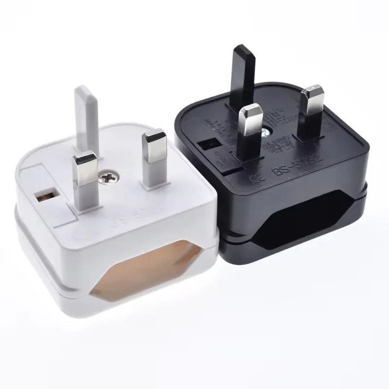 1pcs Euro EU To UK Plug Adapter With 3A/5A/13A Fuse UK British Electrical Travel Adapter Converter Socket AC Power Cord Outlet