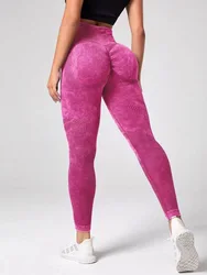 Hollow Out Women Yoga Pants Seamless Leggings High Waisted Peach Buttocks Hip Lifting Fitness Pants Brethable Tight Sports Pants