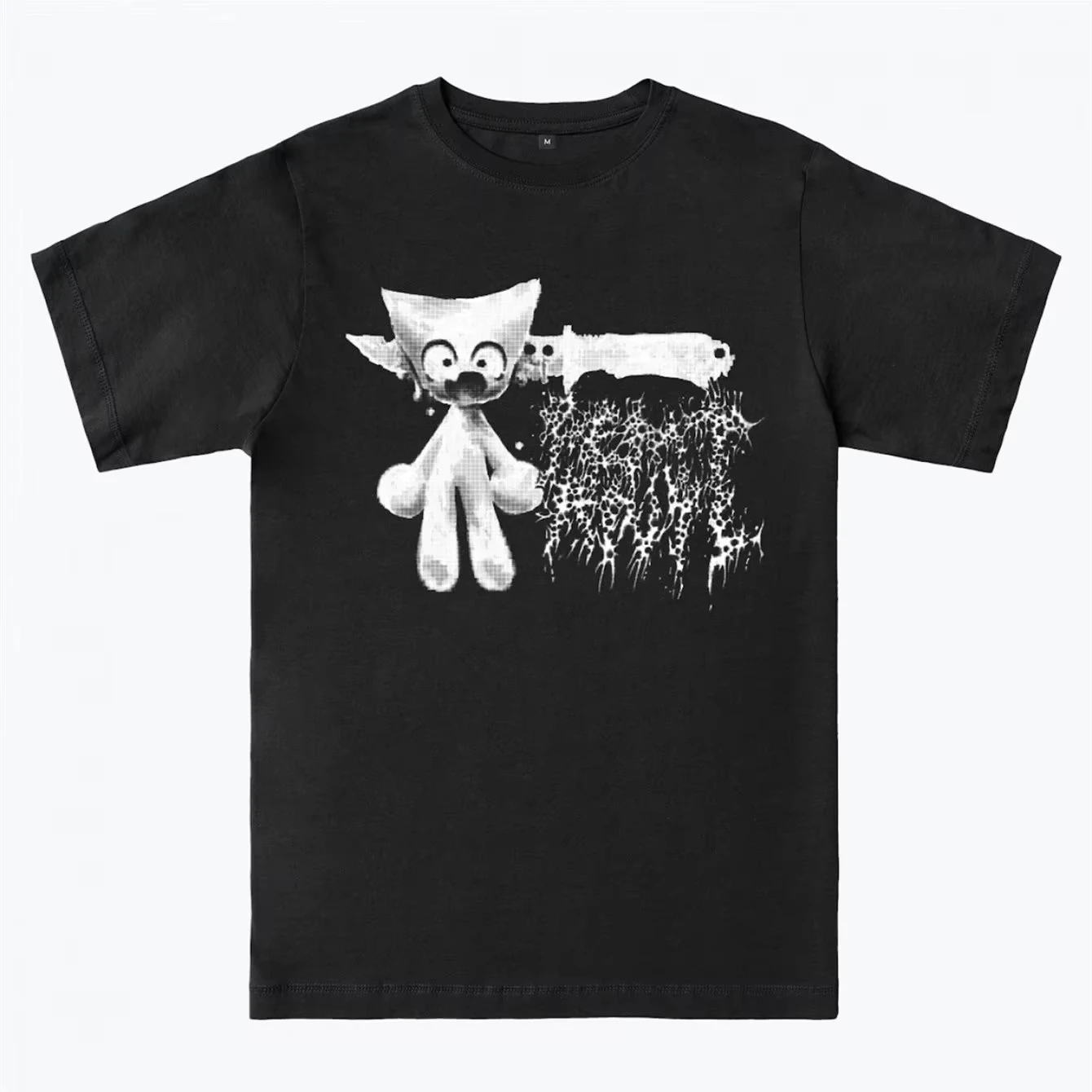 2026 New Im Femtanyl Men's Heavyweight Graphic T-Shirt Soft Tee with Cute Cat & Pencil Design, All-Season Cas