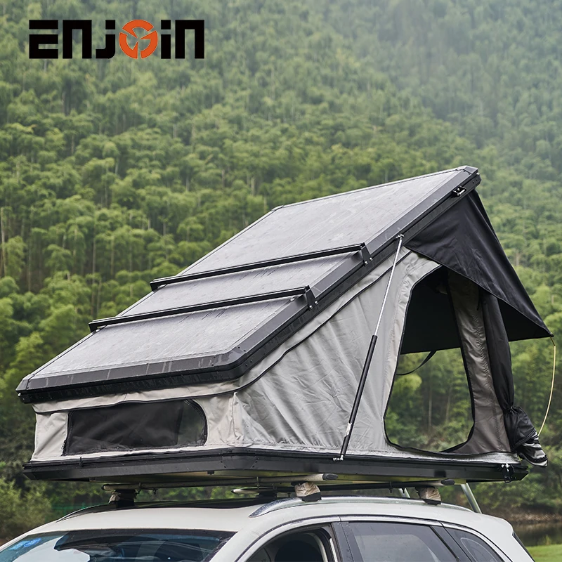 Carpa de Techo Personalizada ENJOIN 4WD 2025, Carpa de Aluminio para Acampar, Tienda de Campaña para 4 Personas, Tienda Canadiense