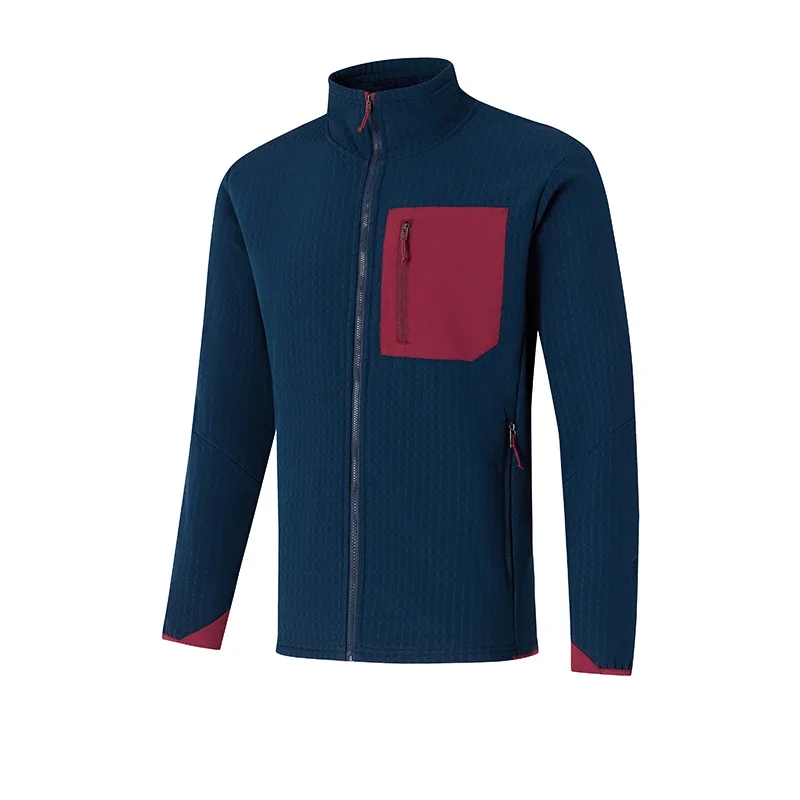 New Men's Hiking And Mountaineeri M-Autumn and Winter Outdoor Cold-Proof And Warm Fleece And Thickened Stand-Up Collar Jacket