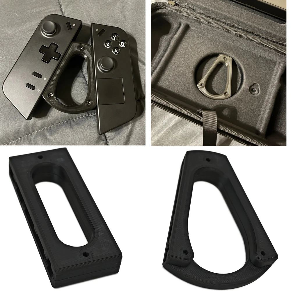 Black Handle Connector for Legion Go 3D Printing Hardware Assembly Game Controller Grip Clip Holder Gamepad Accessories