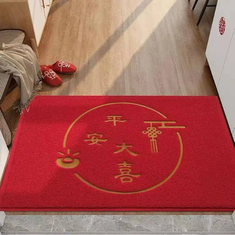 thickened-chinese-style-entrance-mat-gold-embossed-outdoor-home-use-rug-peaceful-happiness-silk-circle-door-mat-floor-mat
