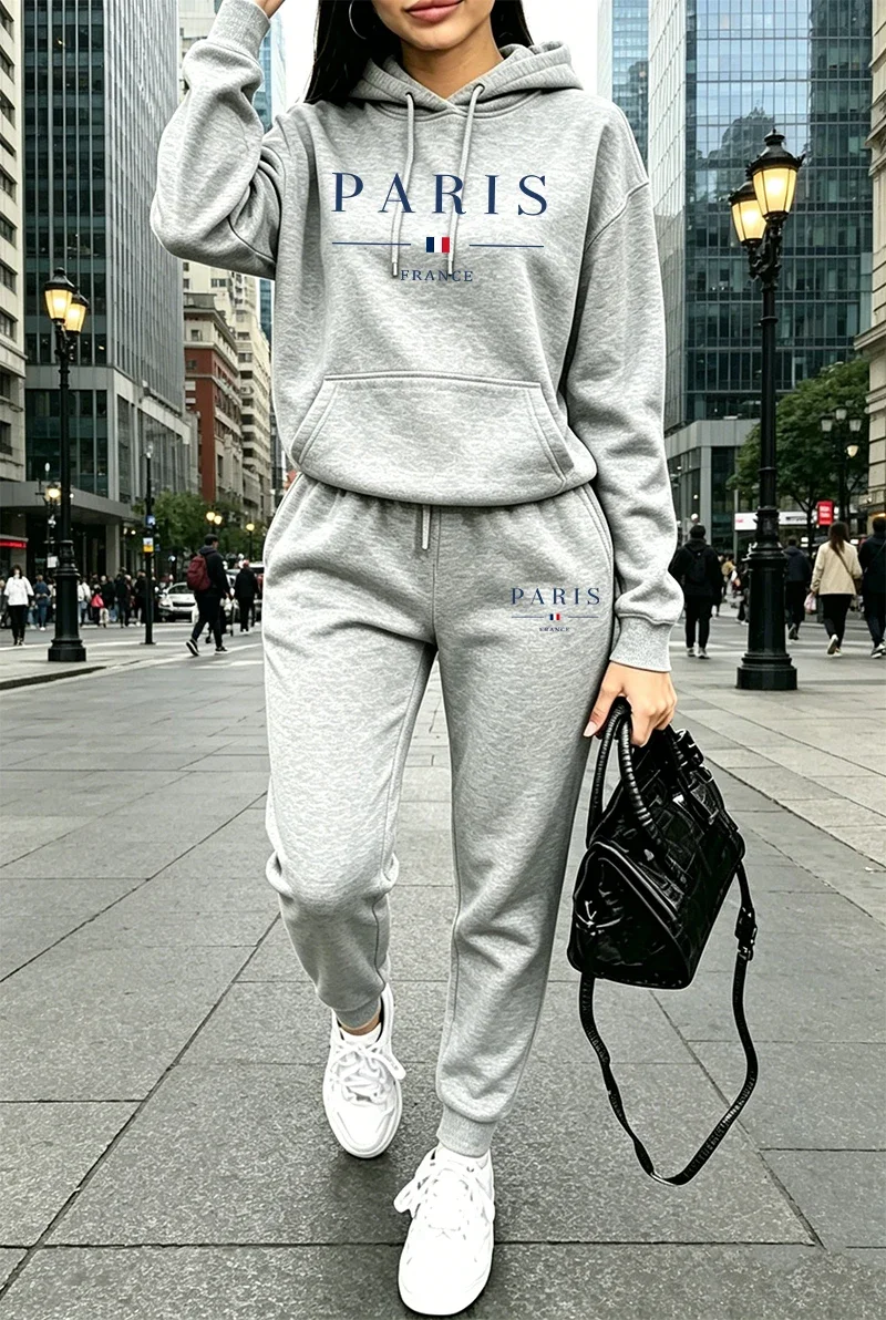 Quality Womens Tracksuit Printing Casual Hoodie Sweatshirts Outdoors Sports Jogging Clothing Autumn Winter Versatile Sportswear